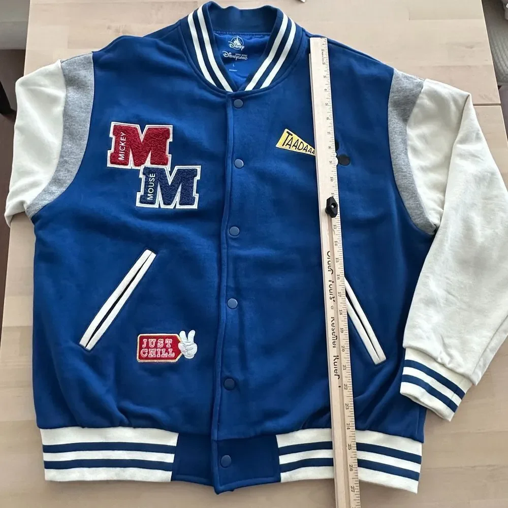 Disney Varsity Jacket Mens Large Bomber Letterman Mickey Mouse‎ Patch Hong Kong